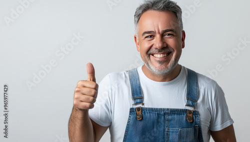 Effortless Style: White Tee and Overalls for the Win. Created with AI
