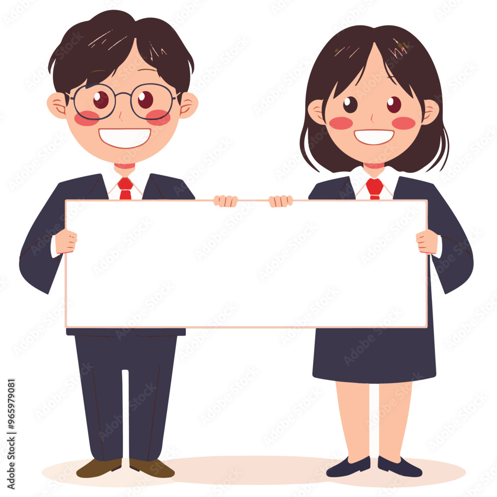 Simple illustration. student holding a board with illustration. Simple illustration. student holding a board with illustration.