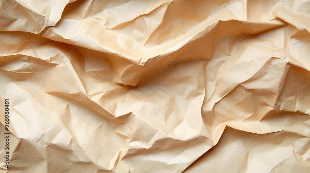 Obraz premium Crumpled brown recycled paper texture.