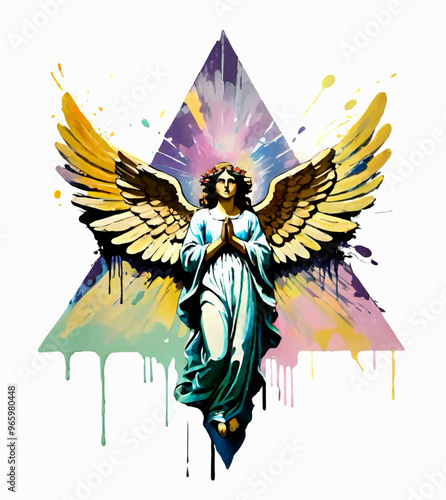 praying angel vector