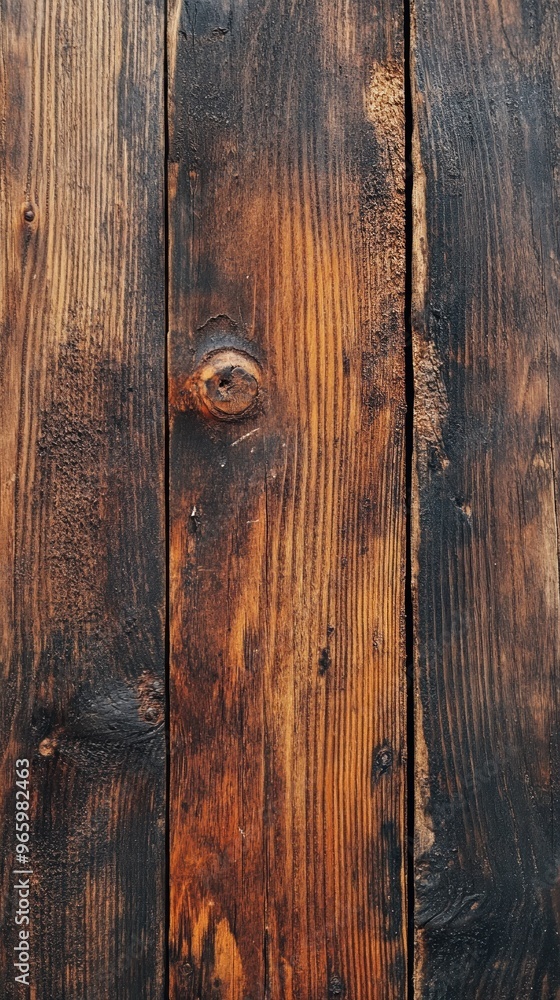 Weathered Wooden Planks with Knot and Grain Pattern Weathered Wooden Planks with Knot and Grain Pattern