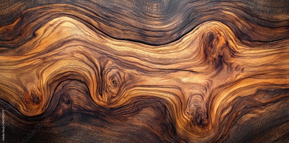 Wavy Grain Pattern in Polished Wood Wavy Grain Pattern in Polished Wood
