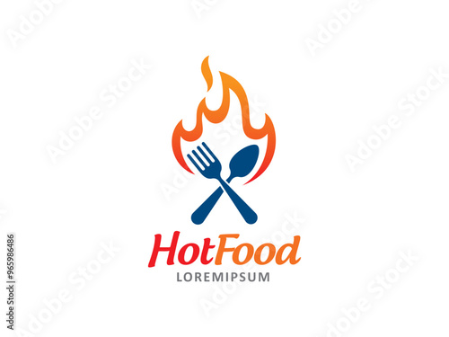 Hot Food logo symbol or icon template