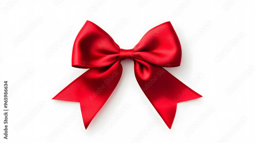 Decorative Red bow isolated on white background Decorative Red bow isolated on white background