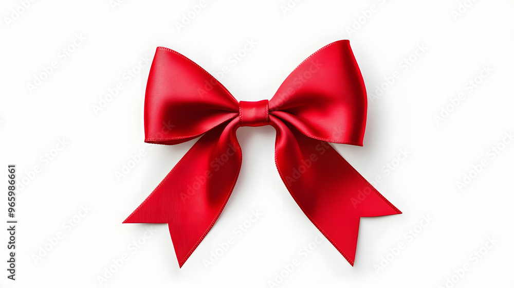 Decorative Red bow isolated on white background Decorative Red bow isolated on white background