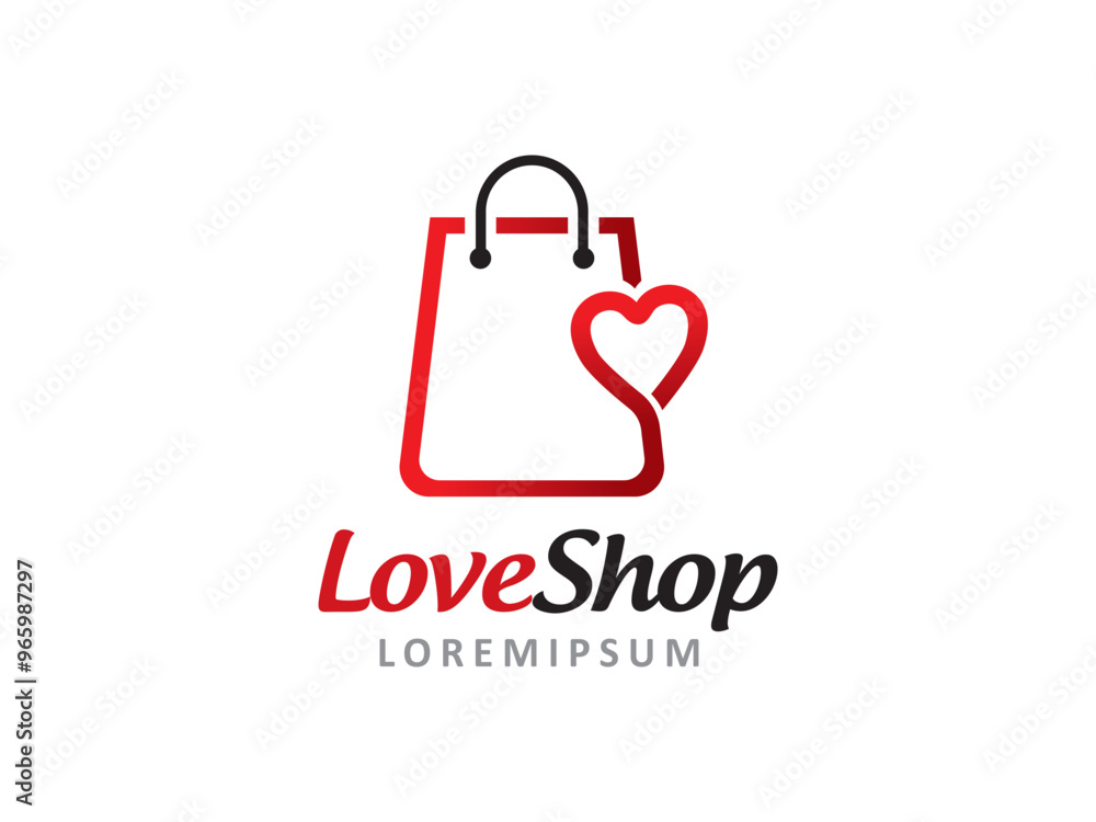 Love Shop logo symbol or icon template Love Shop logo symbol or icon template