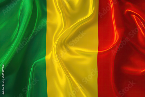 malian flag for national Day or Independence Day of mali photo