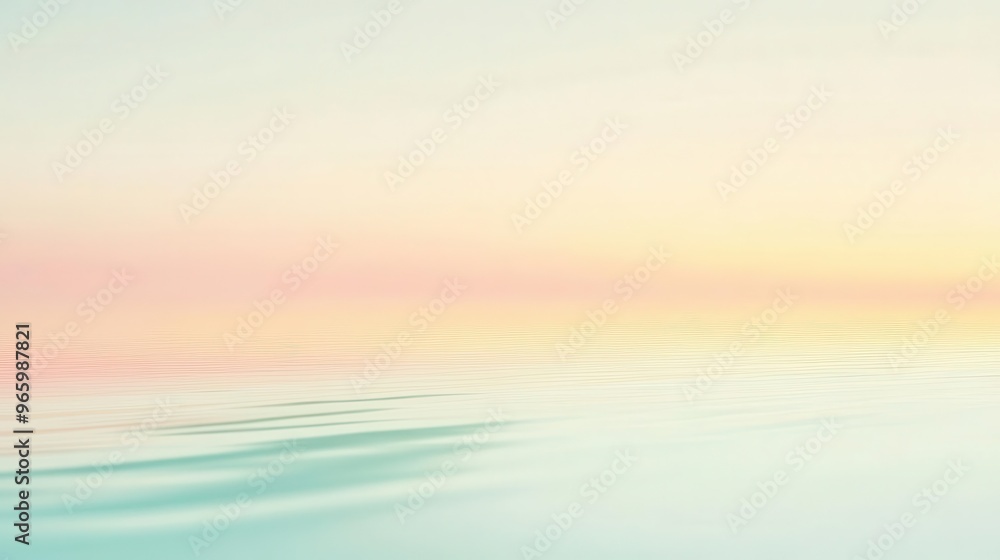 Obraz premium Smooth gradient with Gaussian-blurred edges, pastel tones, tranquil abstract atmosphere