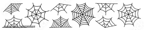 Spiderweb icons set. Cobweb. Vector