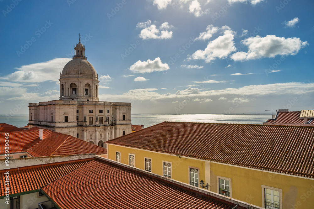 Fototapeta premium Lisbon Portugal, city skyline at Lisbon Pantheon