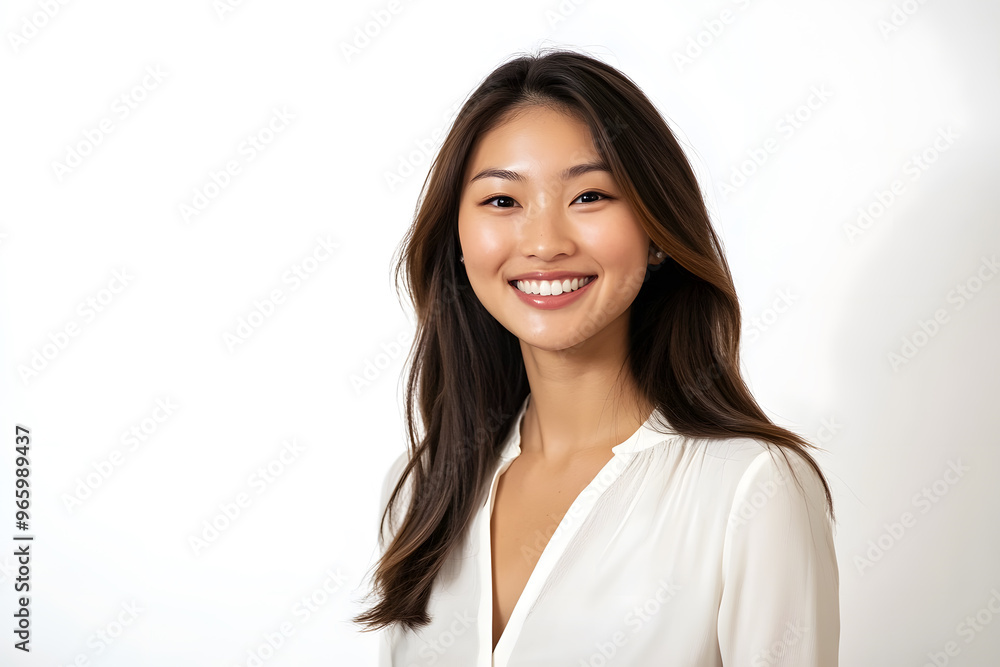 Portrait of young asian woman isolated on white background Portrait of young asian woman isolated on white background