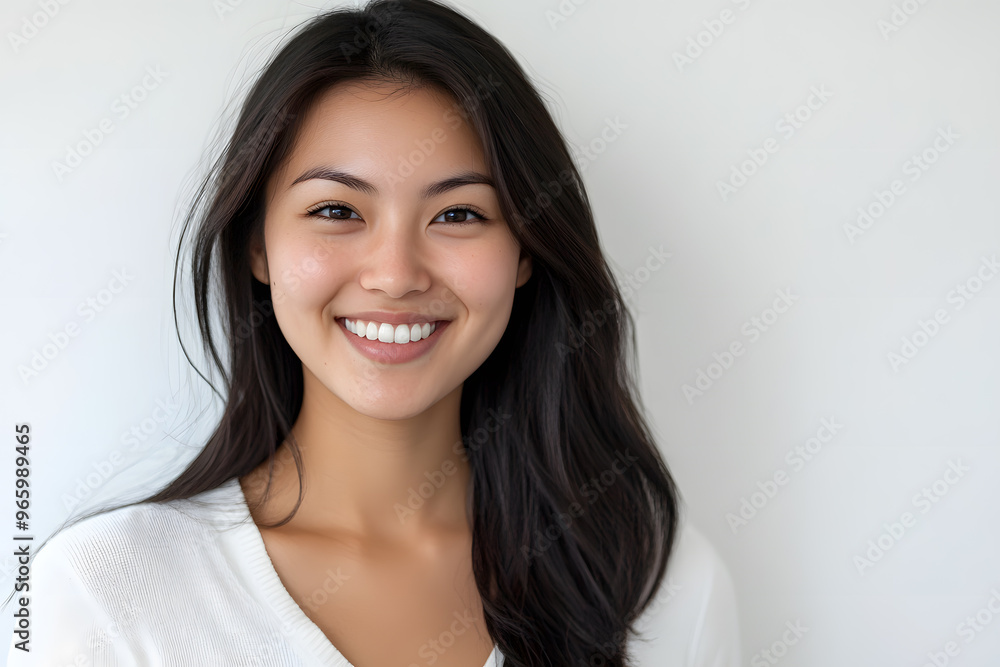 Portrait of young asian woman isolated on white background Portrait of young asian woman isolated on white background