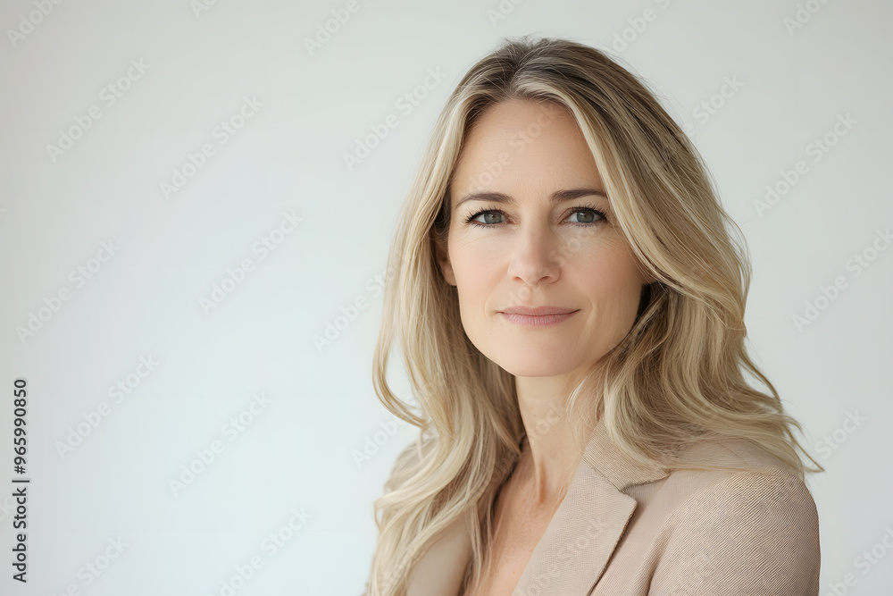Business portrait of middle age woman isolated on white background Business portrait of middle age woman isolated on white background