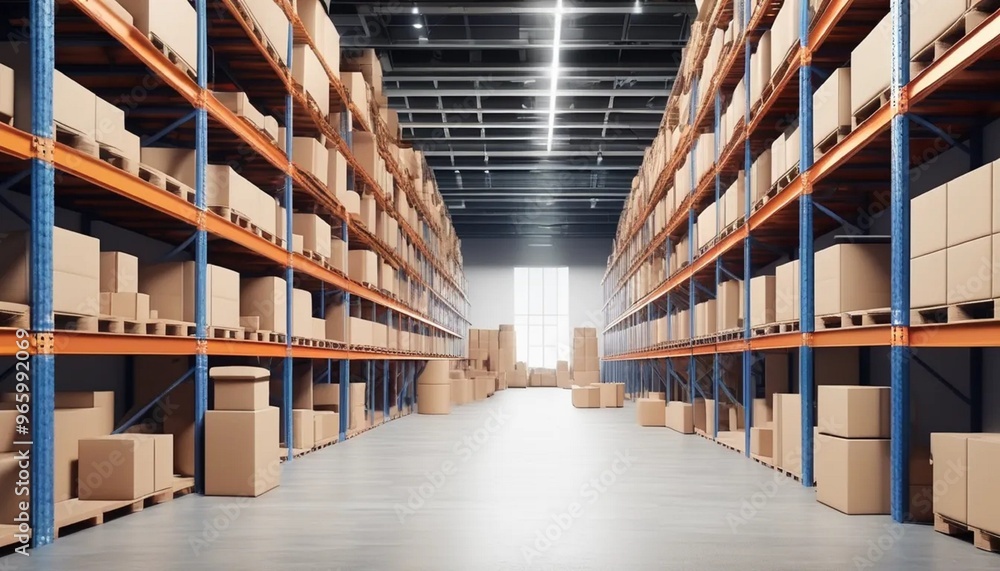 Obraz premium warehouse with boxes