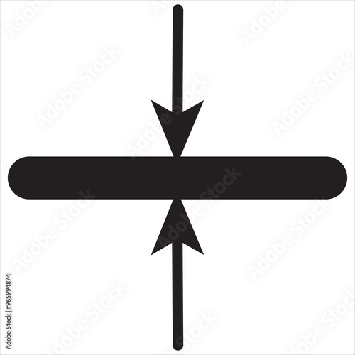 Thickness icon , isolated on black background. vector illustration. EPS 10/AI