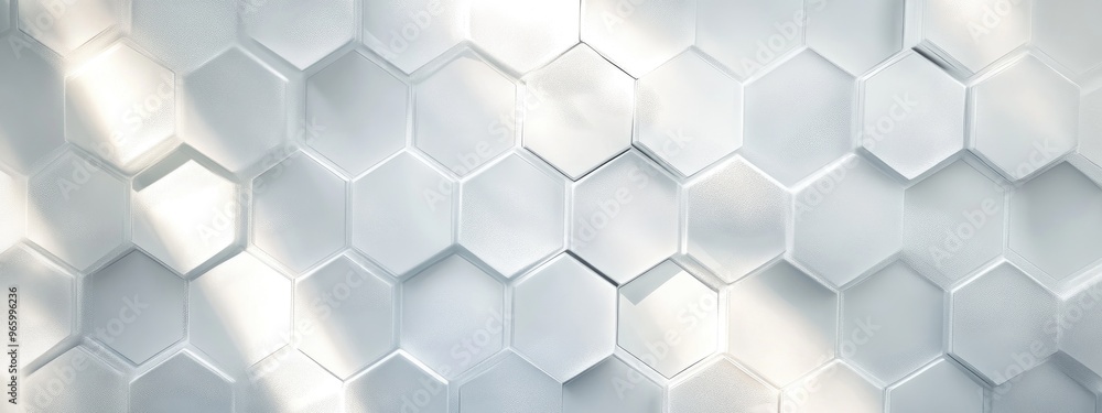 White hexagonal background featuring a subtle light pattern White hexagonal background featuring a subtle light pattern
