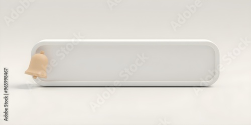 Wallpaper Mural Sleek Notification Bell Bar: Pastel Minimalism with 3D Depth Torontodigital.ca