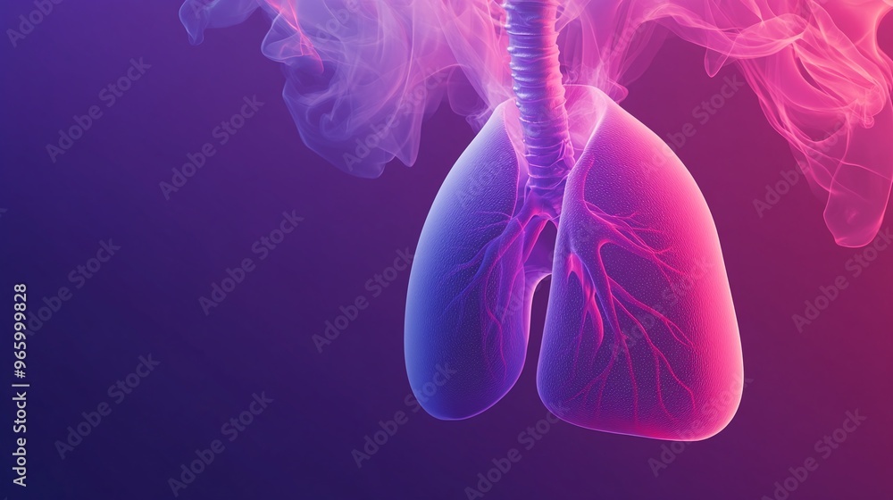 futuristic medical banner with copy space, featuring lungs healthcare, asthma treatment, and respiratory cancer diagnosis in a clinical hospital environment focused on patient care futuristic medical banner with copy space, featuring lungs healthcare, asthma treatment, and respiratory cancer diagnosis in a clinical hospital environment focused on patient care