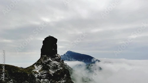 Natural Guizhou Fanjing Mountain Red Cloud Golden Summit Cloud Sea Time Lapse photo