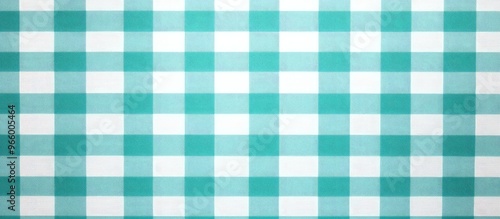 Cyan gingham checkered pattern design