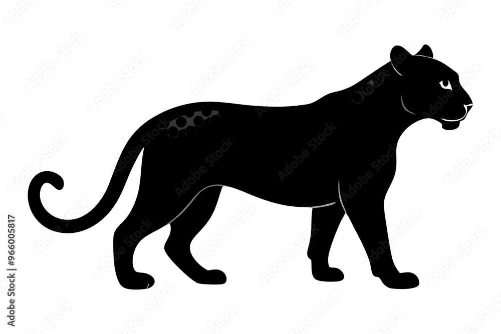 Fototapeta premium black leopard silhouette