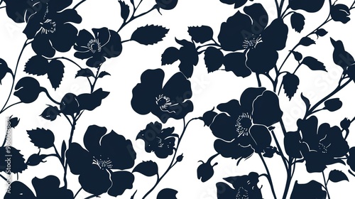 flower silhouette wallpaper