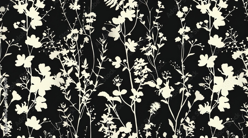 Obraz premium flower silhouette wallpaper