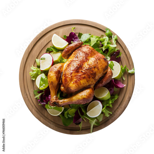 Roasted Chicken isolated on a transparent background by AI generative