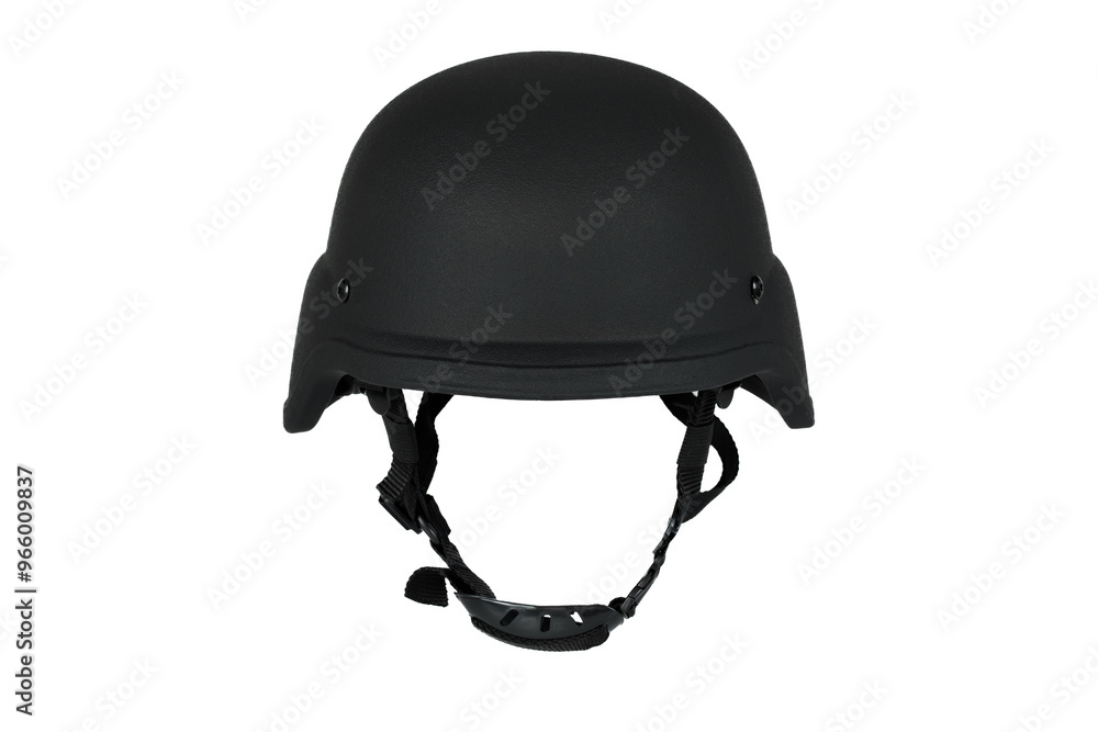 Fototapeta premium Green details military helmet a white background
