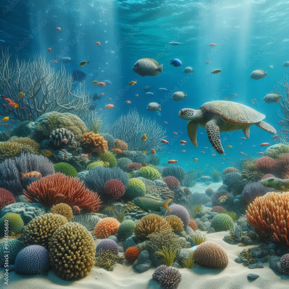 Naklejka premium coral reef in the sea