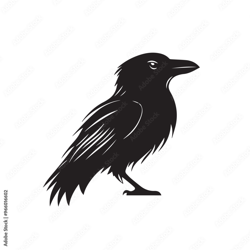 Raven in cartoon, doodle style . Image for t-shirt, web, mobile apps and ui. Isolated 2d vector illustration in logo, icon, sketch style, Eps 10, black and white. AI Generative Raven in cartoon, doodle style . Image for t-shirt, web, mobile apps and ui. Isolated 2d vector illustration in logo, icon, sketch style, Eps 10, black and white. AI Generative