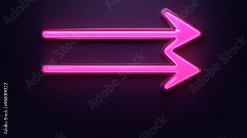 3D rendering of neon arrows pointing to the right. Flashing direction indicators. See my portfolio for more color and design images.