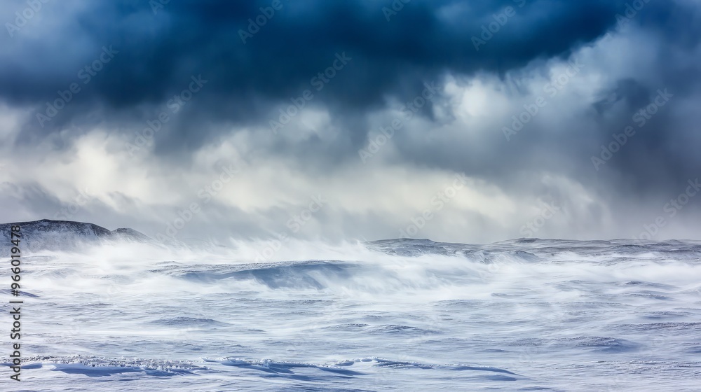 Fototapeta premium Winter Storm in the Iceland
