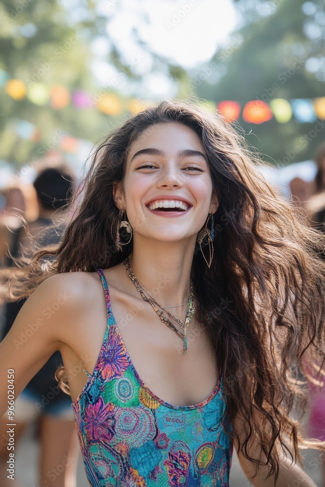 Vibrant Festival Look: Playful Bohemian Style Dress Vibrant Festival Look: Playful Bohemian Style Dress