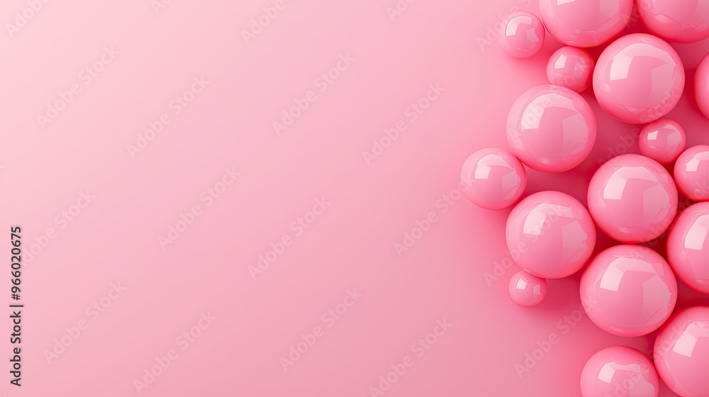 Aesthetic scene featuring pink spheres arranged against a soft pink background, adding a playful touch to visual design. Aesthetic scene featuring pink spheres arranged against a soft pink background, adding a playful touch to visual design.