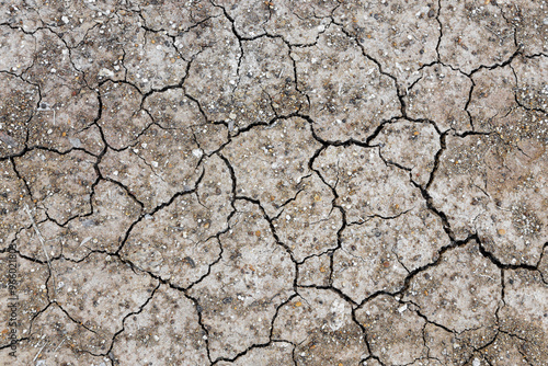 cracked earth dry ground backdrop. Brown clay texture background.