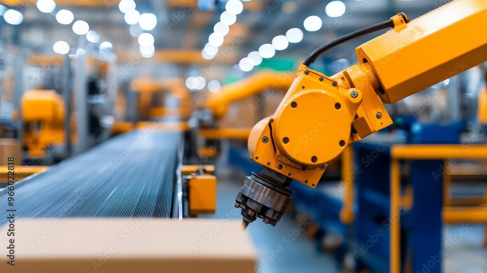 Factory Interior assembly line, machinery, conveyor belt, industrial lighting, clean environment, high ceiling, metal structures, organized layout Factory Interior assembly line, machinery, conveyor belt, industrial lighting, clean environment, high ceiling, metal structures, organized layout