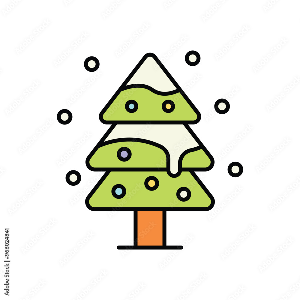 Christmas Tree icon isolated on a white background. Vector illustration. Christmas Tree icon isolated on a white background. Vector illustration.