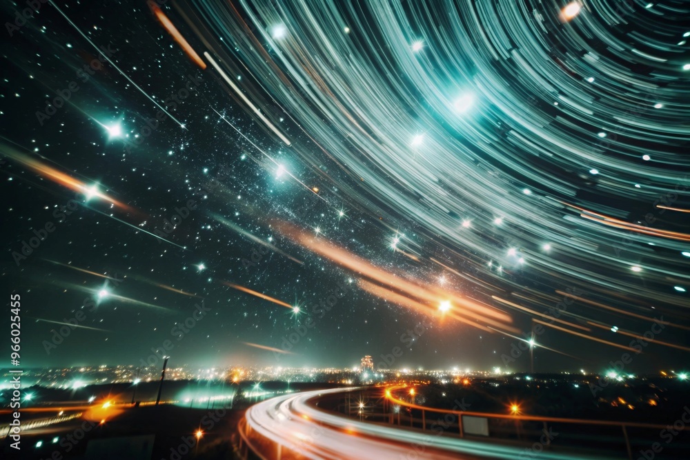 Obraz premium Constellation Patterns in a Starry Night