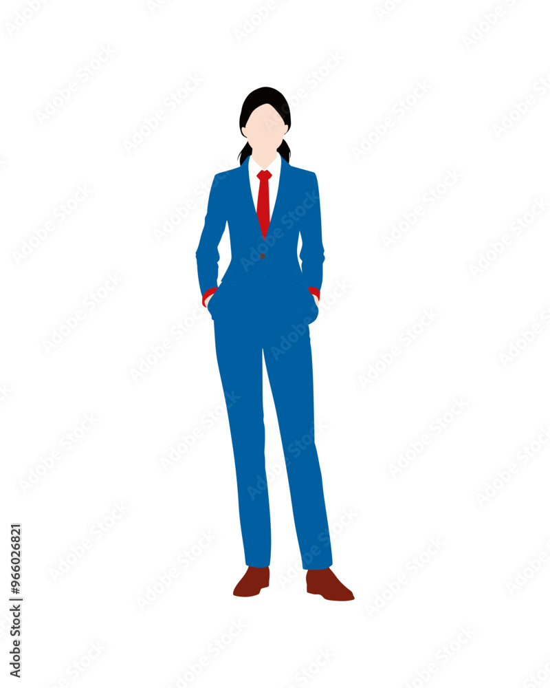 Flat vector people and illustration, woman with formal executive outfit Flat vector people and illustration, woman with formal executive outfit