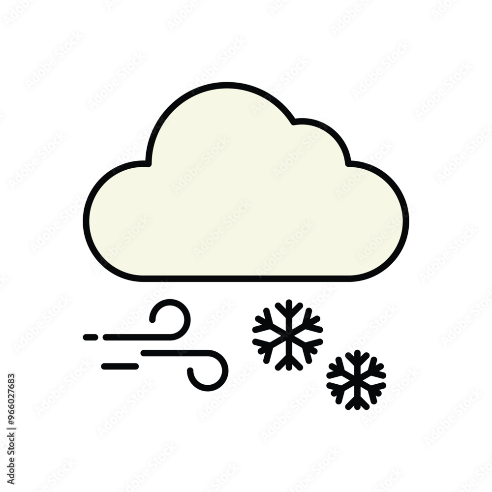 Wind icon isolated on a white background. Vector illustration. Wind icon isolated on a white background. Vector illustration.