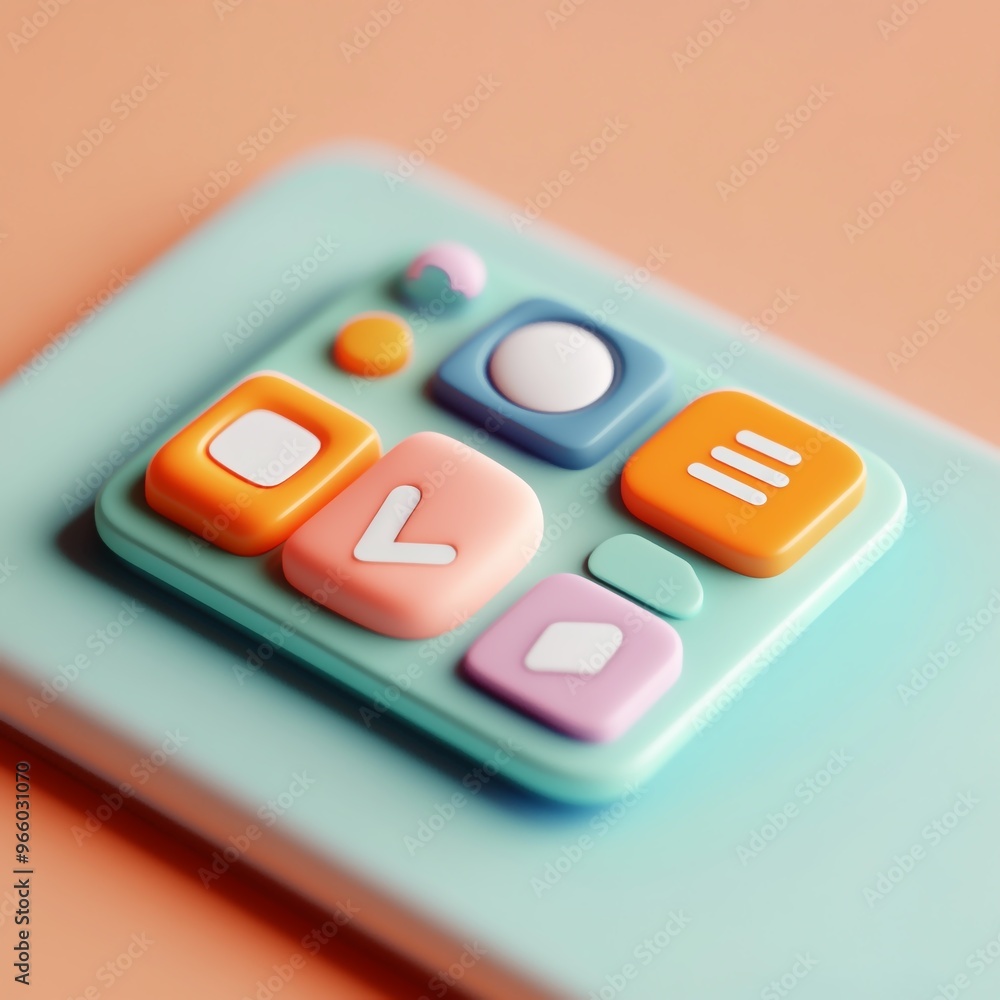 3D Layout Icon: Design Structure and Page Organization Illustration Logo 3D Layout Icon: Design Structure and Page Organization Illustration Logo