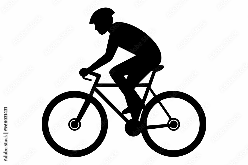 silhouette of a person riding a bicycle, man on bicycle silhouette vector illustration silhouette of a person riding a bicycle, man on bicycle silhouette vector illustration
