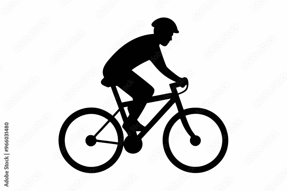 silhouette of a person riding a bicycle, man on bicycle silhouette vector illustration silhouette of a person riding a bicycle, man on bicycle silhouette vector illustration