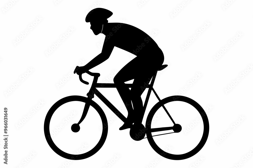 silhouette of a person riding a bicycle, man on bicycle silhouette vector illustration silhouette of a person riding a bicycle, man on bicycle silhouette vector illustration