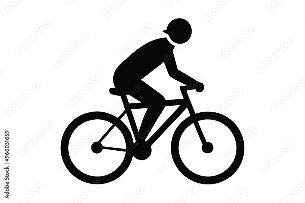 silhouette of a person riding a bicycle, man on bicycle silhouette vector illustration silhouette of a person riding a bicycle, man on bicycle silhouette vector illustration