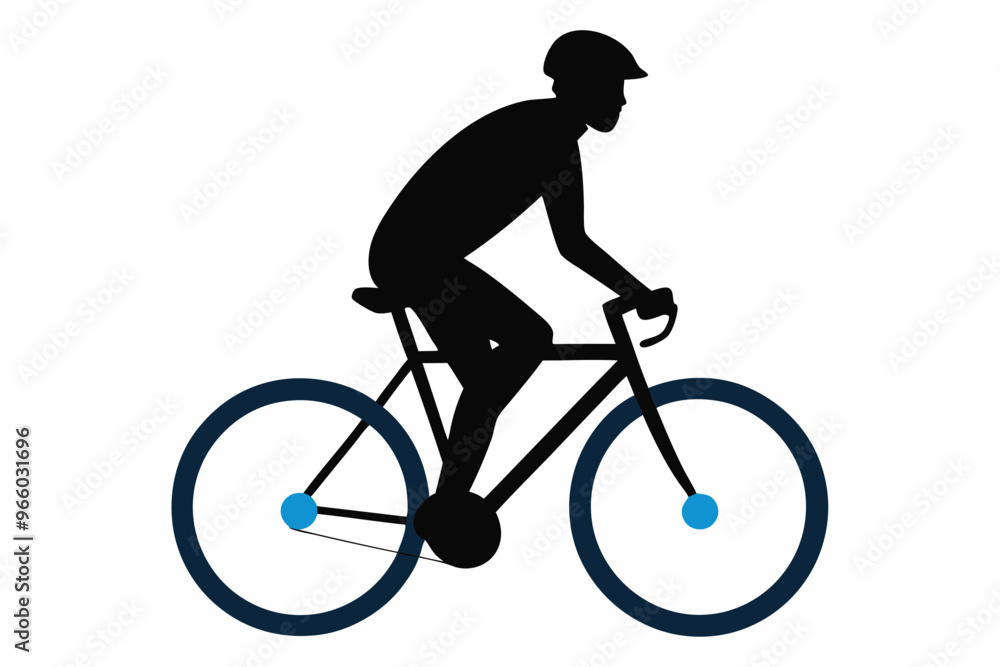 silhouette of a person riding a bicycle, man on bicycle silhouette vector illustration silhouette of a person riding a bicycle, man on bicycle silhouette vector illustration