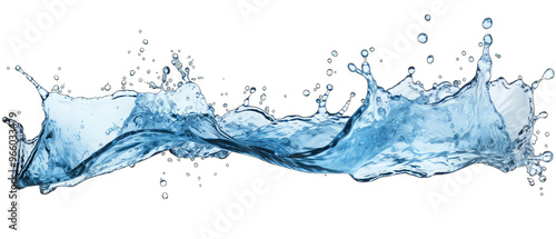 Water splash on transparent, PNG white background