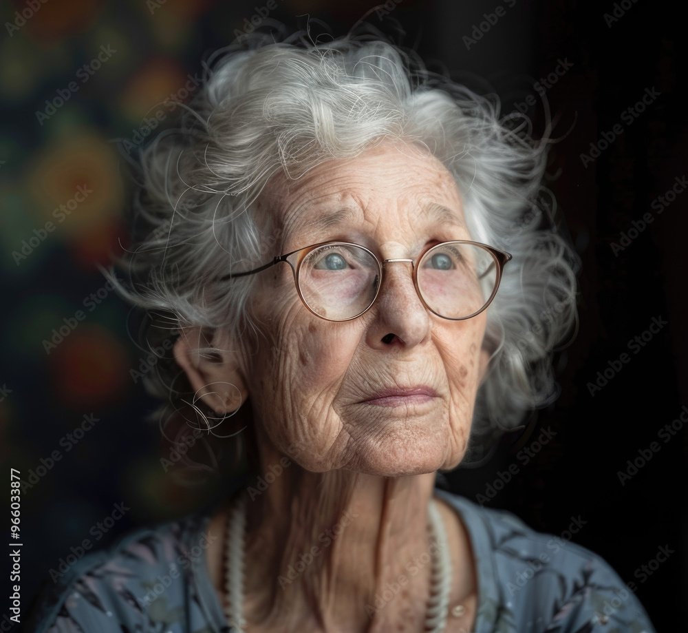 Elderly Woman Portrait with Deep Age Lines and Warm Smile Elderly Woman Portrait with Deep Age Lines and Warm Smile
