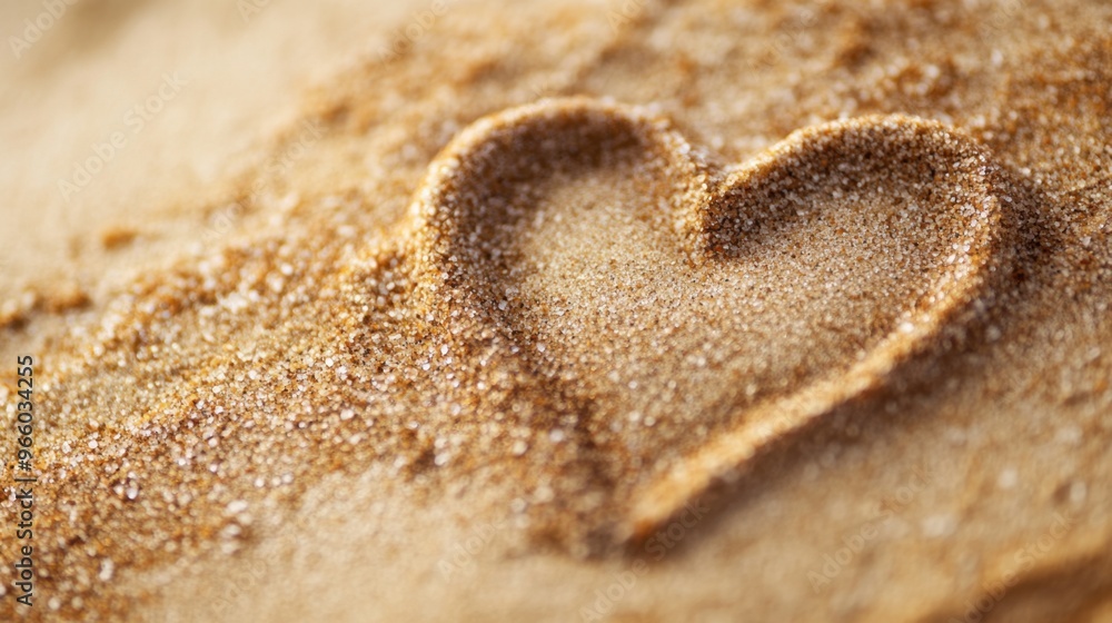 A heart shape drawn in sprinkled sand, set against a soft, romantic background, evoking themes of love and celebration. A heart shape drawn in sprinkled sand, set against a soft, romantic background, evoking themes of love and celebration.